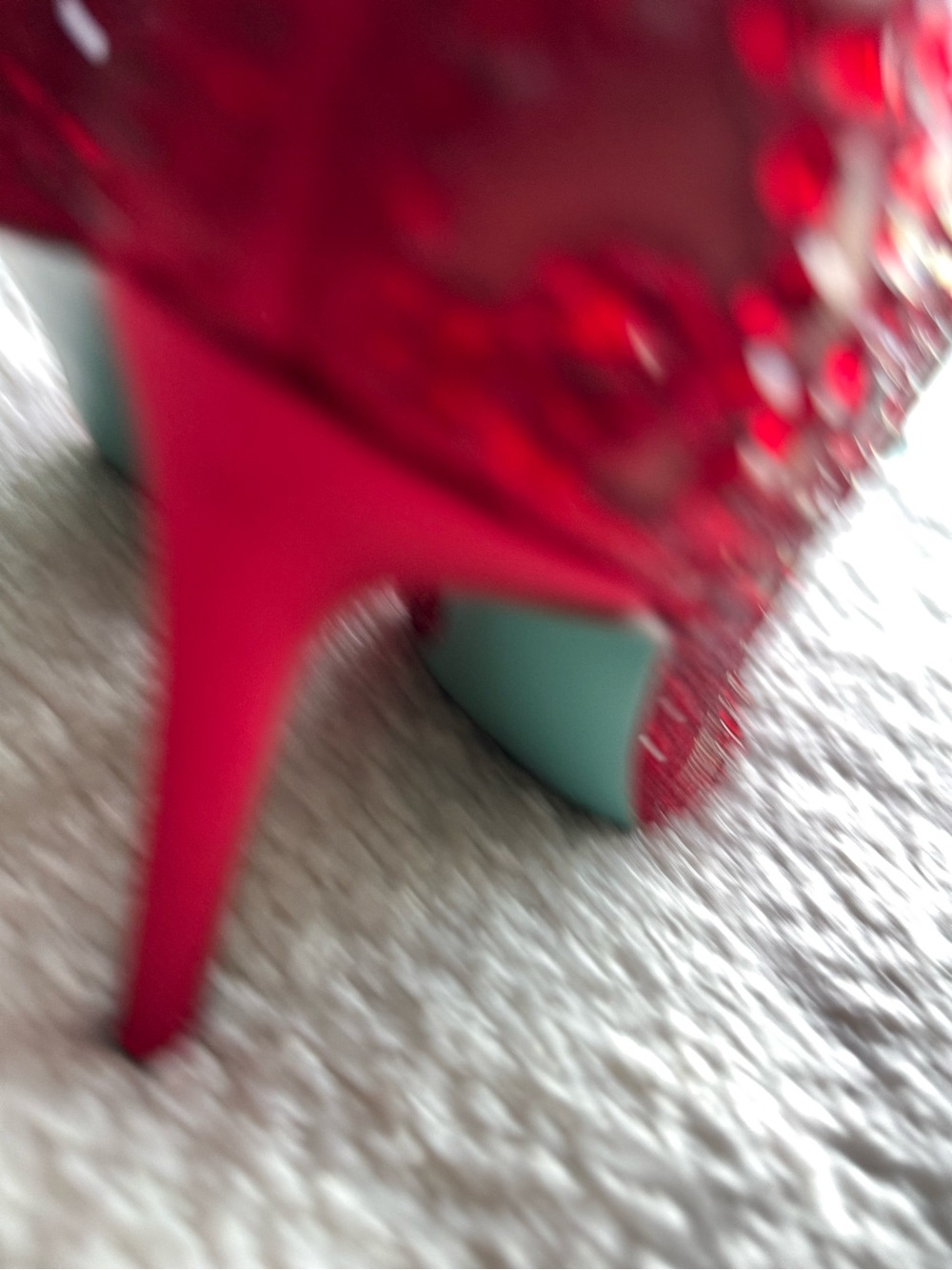 Betsey Johnson Red Embellished Lace Pointed-Toe Stiletto Ankle Boots - Picture 6 of 16